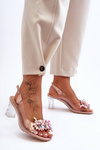 Stylish Decorated Heels On Heel Pink SBarski MR1037-23