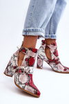 Stylish Heel Boots with Cutouts Multicolor Suelo