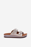 Comfortable Women's Flip Flops With Buckles Inblu CP000045 Beige