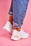 Sporty Women's Shoes Pink White Fellen
