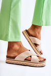 Women's Suede Slippers On The Platform Beige Jossie