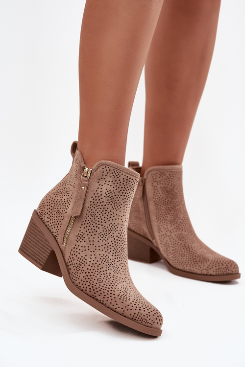 Women's Cowboy Boots with Heel S.Барски HY52-538 Beige