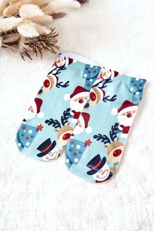 Feet Socks Christmas pattern Green