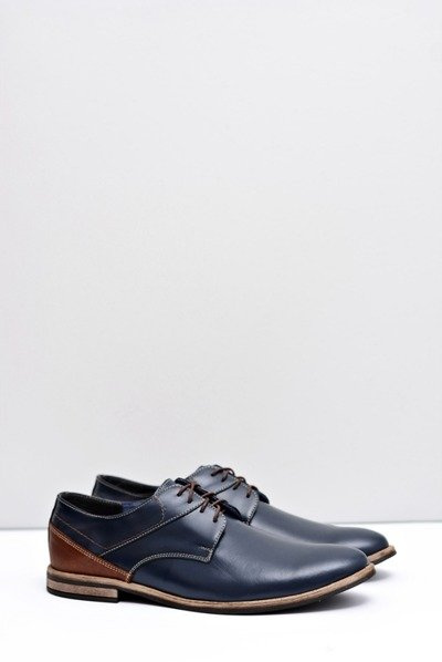 Men's Bednarek Elegant Leather Shoes Navy Blue Marcelo