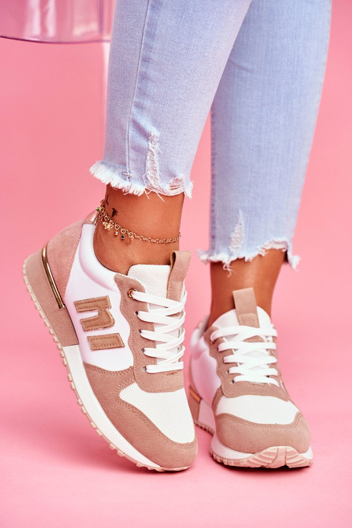 Women's Sports Shoes Sneakers Beige Pink Maddie