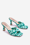 Fashionable High Heels In Print Green Floria