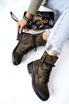 High boots Workers With Sliders Green Maisa
