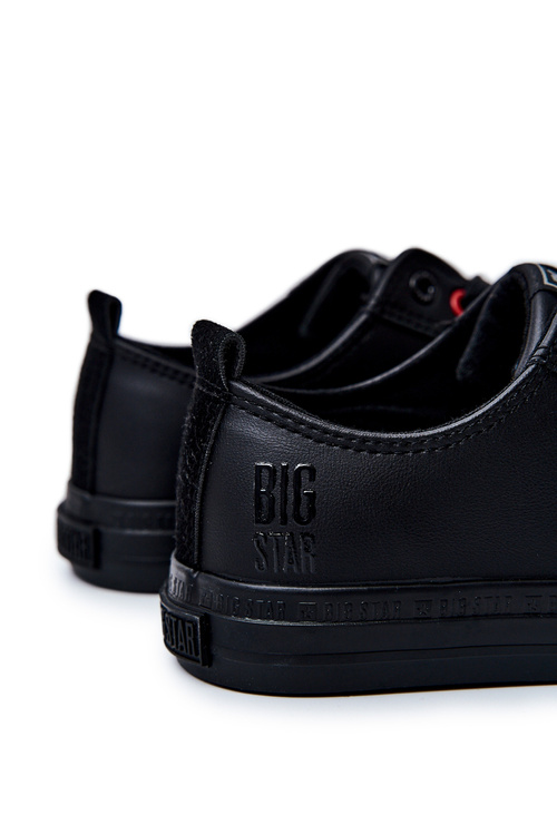 Trampki Męskie Skórzane BIG STAR Czarne JJ174005
