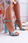 Women's Stiletto Sandals Suede Mint Anastasie
