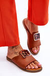 Women's Slippers With Decorative Element camel Leonia