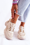 Women's Suede Sports Shoes Sneakers Light beige Britany