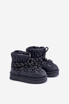 Children's Insulated Snow Boots With Thick Fur Black Nastira