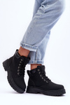 Women's Furry-Lined Lace-Up Boots Black Corbin