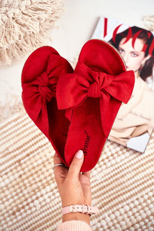 Wendy Red Cork Lining Flip Flops