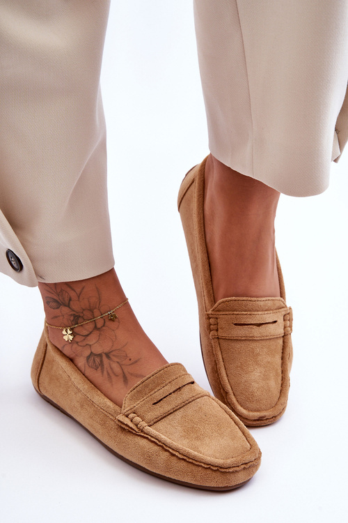 Women's Suede Loafers Camel Lenvie