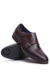 Men's Casual Leather Monk Half Boots Nikopol Brown 1720