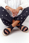 Wedge Sandals With Drawstring Big Star HH274411 Black