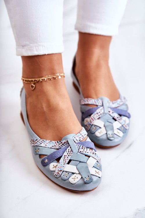 Classic Leather Women’s Ballerinas Maciejka 01358-34 Light blue