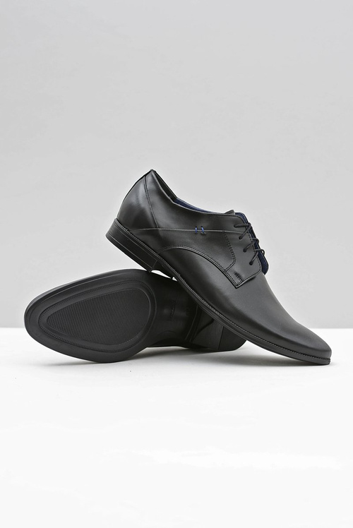 Elegant Men's Black Half Boots Gaspare Poland Leather