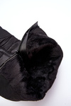 Women's Snow Boots Fur-Lined Ankle Boots Black Big Star MM274332
