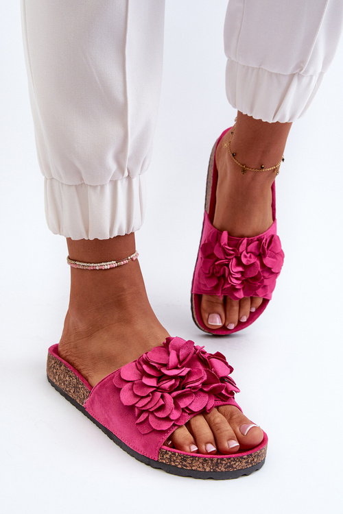 Women's Cork Platform Sandals in Fuchsia Jaihini