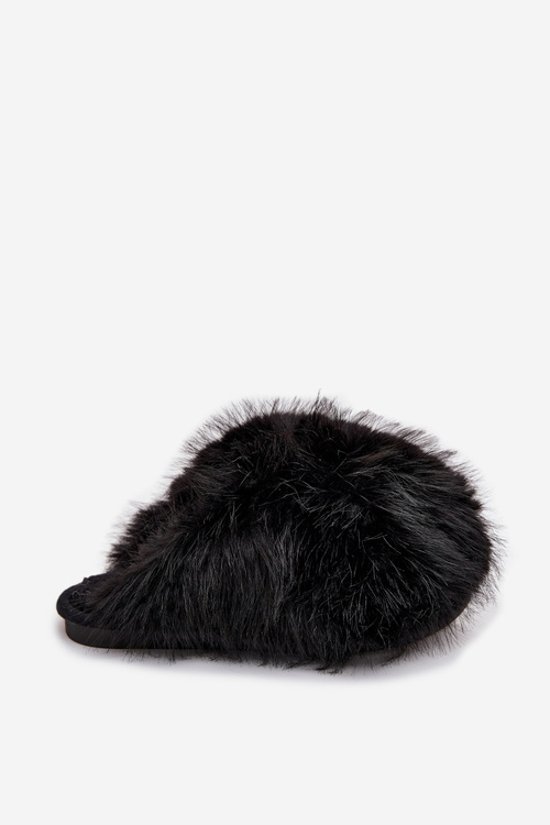 Furry Women's Slippers Black Iseline