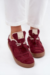 Women's Sneakers Platform with Fur Lined Bordeaux Solvia