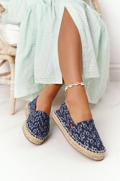 Espadryle Pleciona Podeszwa Big Star Granatowe AA274628