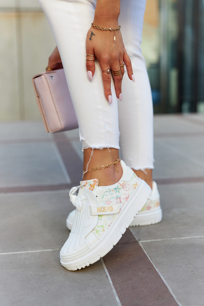 Buty Sportowe Sneakersy Damskie Skórzane Multi-Białe Your Dreams