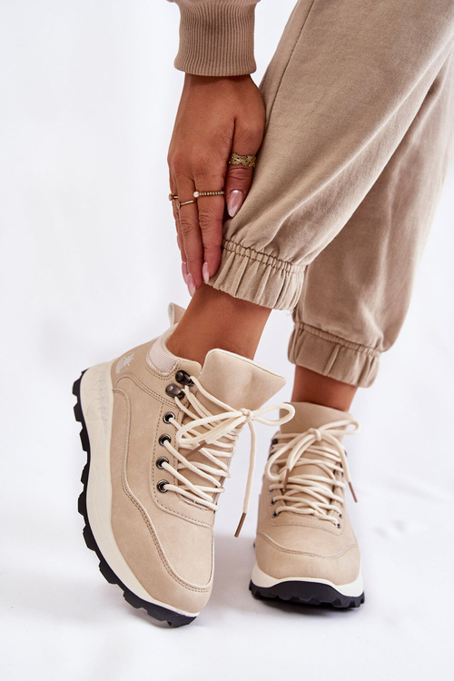 Women's Warm Trekking Shoes Trappers Light beige Otto