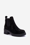 Low Classic Suede Ankle Boots Black Lalyllis