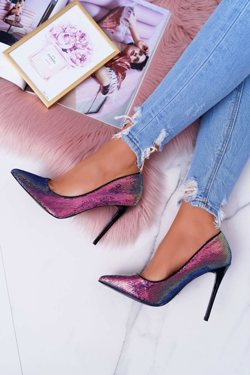 Women's Iridescent Stilettos with Sequins CrazyStuff