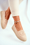 Women's Espadrilles On A Straw Platform Beige Febi