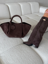 Women Shopper Bag Made Of Eco Suede Big Star SS574002 Brown