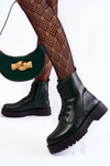 Botki Damskie Platforma Zielone Randi
