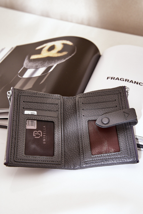 Eco Leather Women's Wallet Dark Gray Bronica