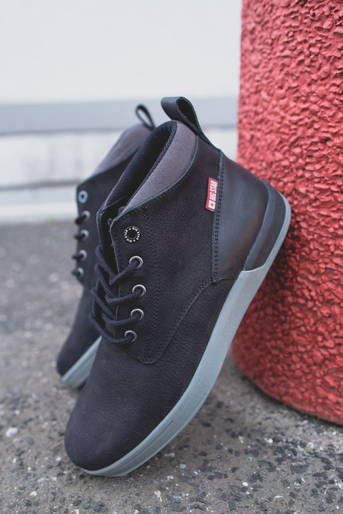 Botki Męskie Skórzane Trzewiki Big Star Czarne EE174197