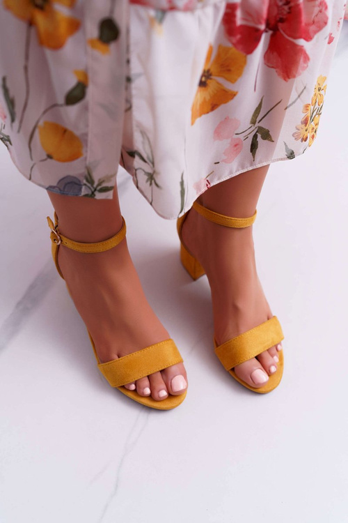Women's Stiletto Sandals Yellow Zephira