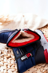 Children's Warm-up High Snowboots Navy Leoth