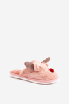 Women Fur Slippers With Reindeer Motif Pink Sennalith