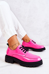 Laquered Lace-up Shoes La.Fi Pink Joselin