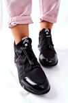 Wysokie Sportowe Buty Sneakersy Czarne Lanez