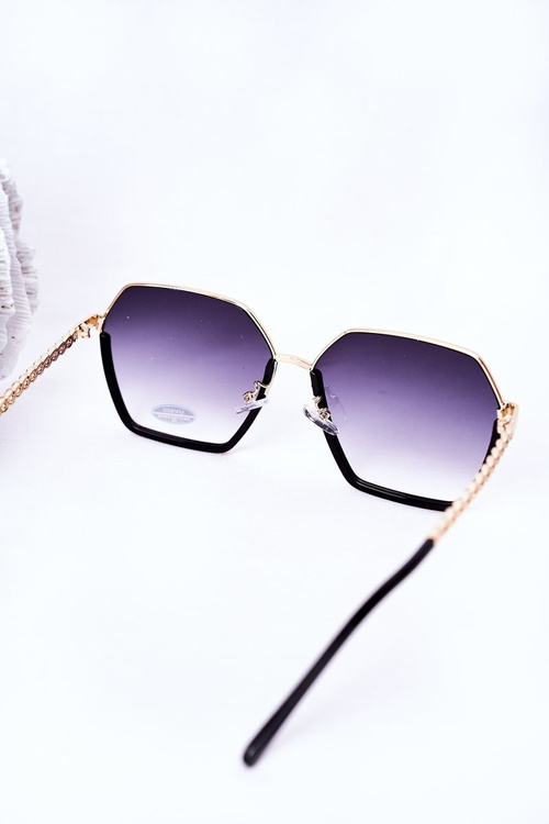 Geometric Sunglasses Black Ombre