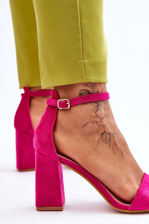 Women's Sandals On A Stable Heel Fuchsia Lavissa