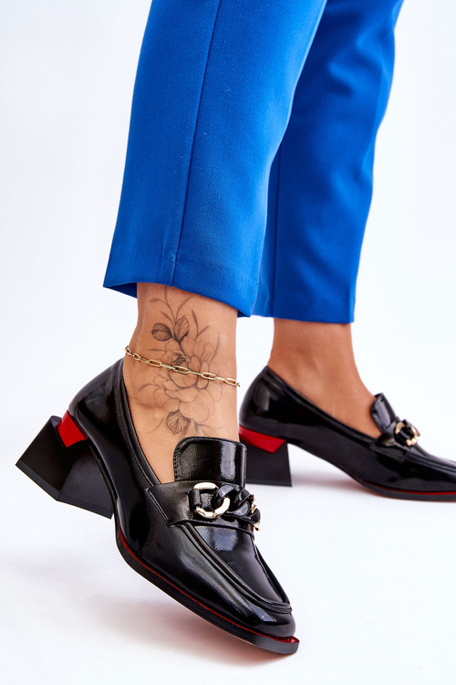 Comfortable Low Heel Pumps Black Valenti