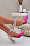 Heeled Sandals With Pointed Toes Fuchsia Gekkaria