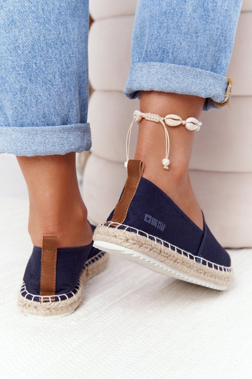 Espadrilles On A Braided Sole Big Star HH274500 Navy Blue