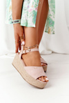 Braided Wedge Sandals Big Star FF274749 Nude