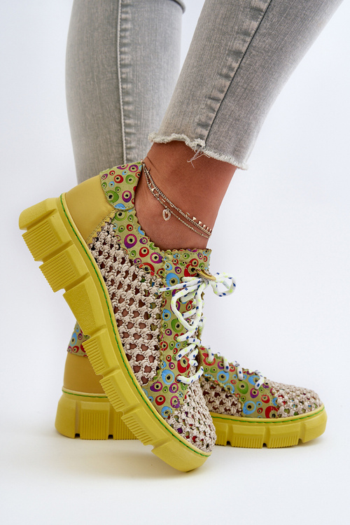 Women's Leather Loafers Maciejka 05850-09 Lime