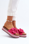 Women's Platform Sandals with Bow Pink Evatria